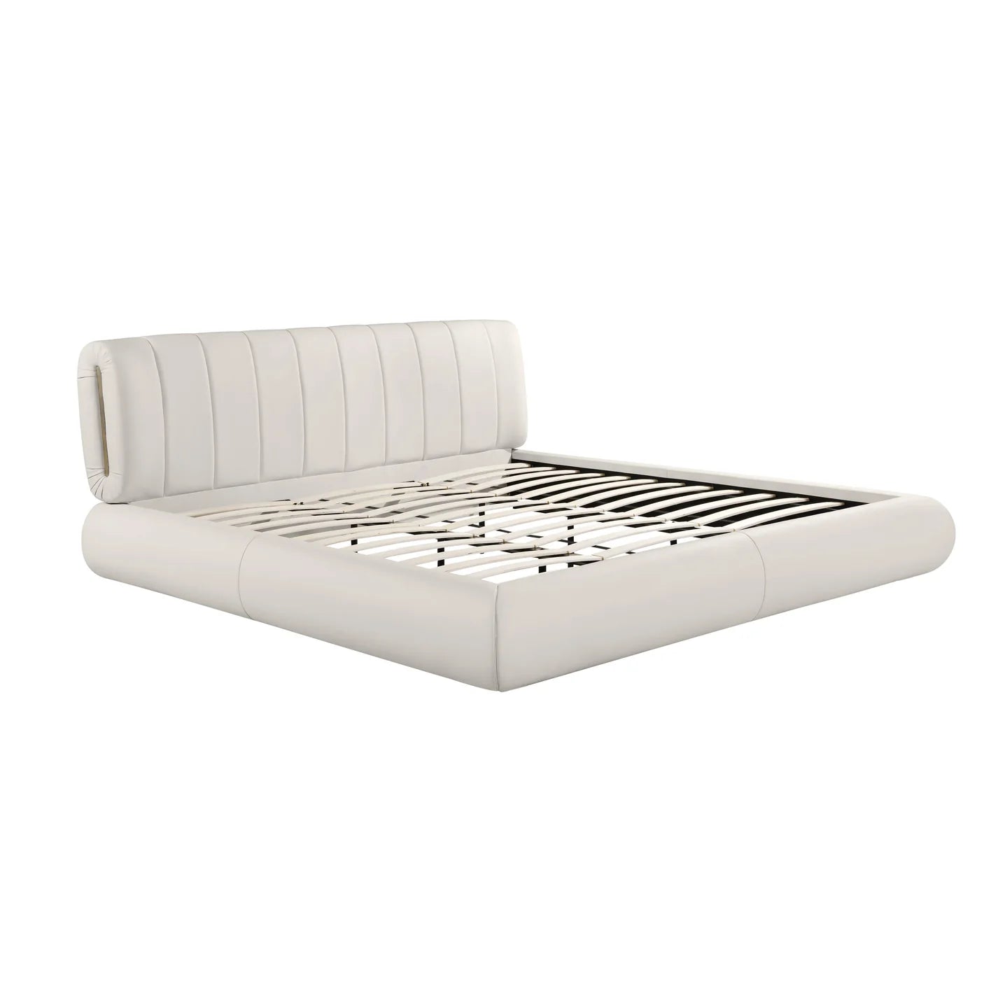 Karol Cream Performance Vegan Leather Bed