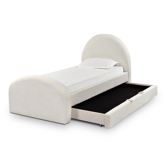 Moon Rose Upcycled Chenille Twin Trundle Bed
