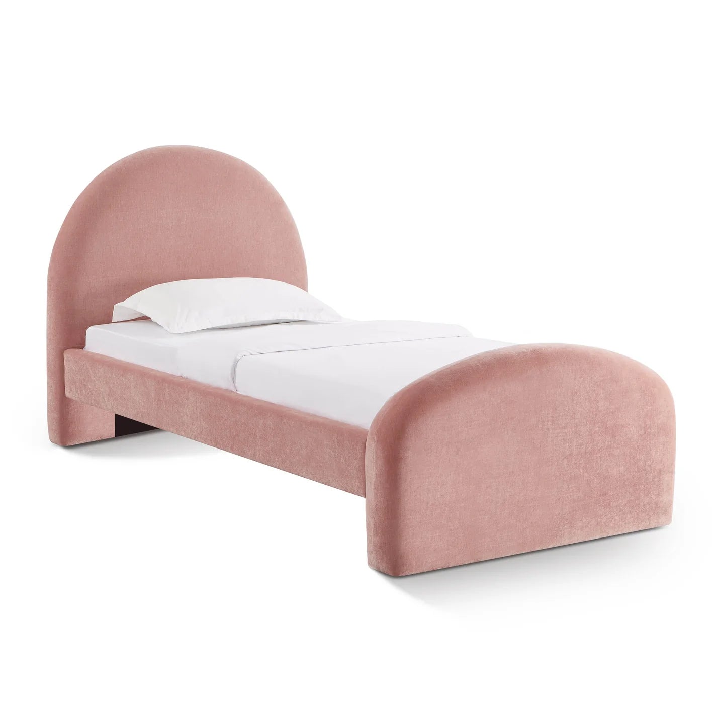 Moon Cream Boucle Twin Bed