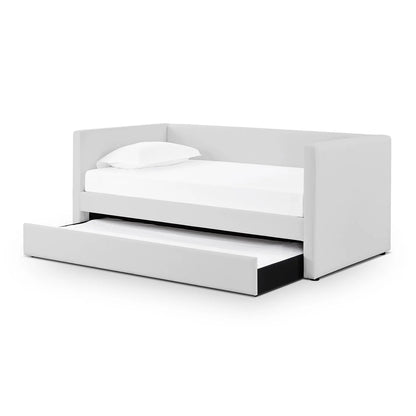 Alice Linen Twin Trundle Bed