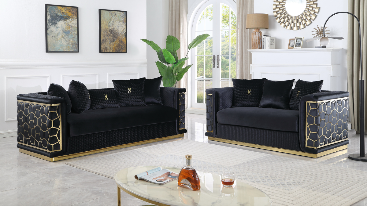 S1015 Stella Sofa Black