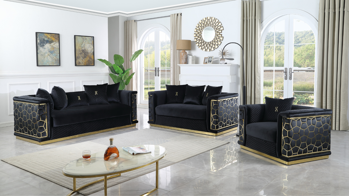S1015 Stella Sofa Black