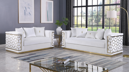 S1015 Stella Living Room Set White