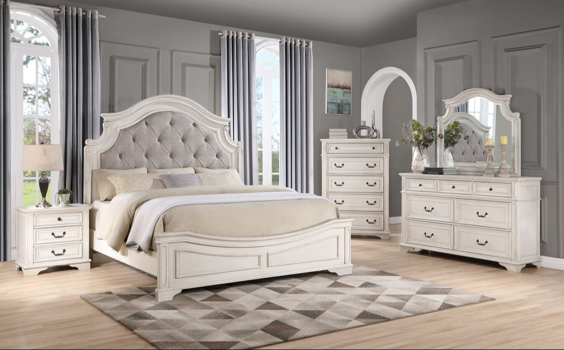 B6000 Bedroom Set Antique White