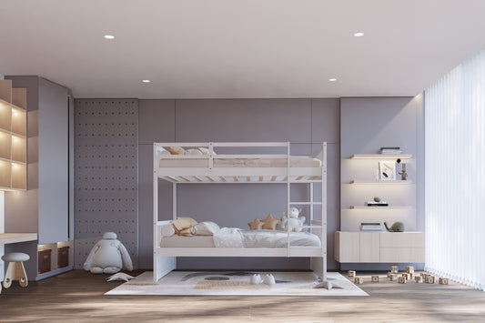Twin/Twin Bunk Bed White