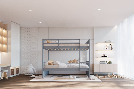 Twin/Twin Bunk Bed Gray