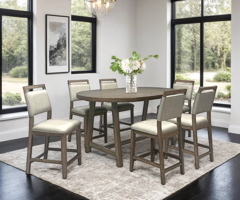 Jazzlyn Counter Height Table + 6 Chair Set