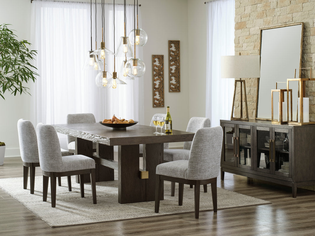 Porter Modern Wood Dining Set (7-Piece)