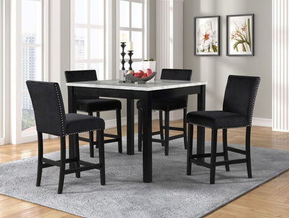Dior 72697 5-Piece Pub Dining Set Black
