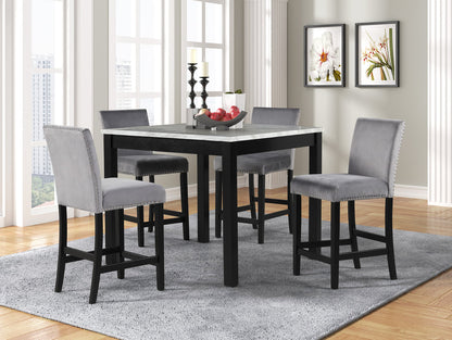 Dior 5-Piece Dining Set Grey