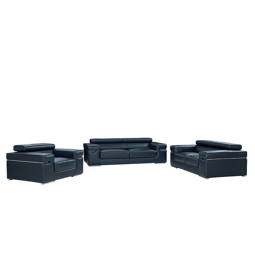 MI-8020 Soho 3-Piece Living Room Set Black