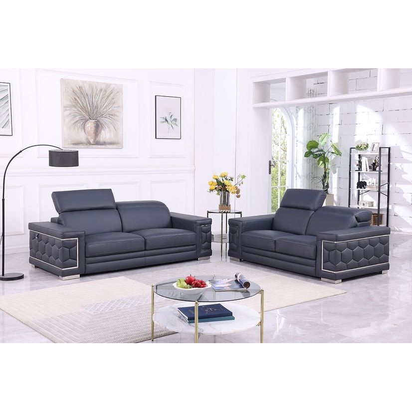 MI-1250 Favo 3-Piece Living Room Set Dark Navy