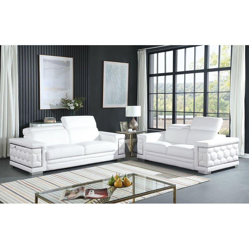MI-1250 Favo 3-Piece Living Room Set White