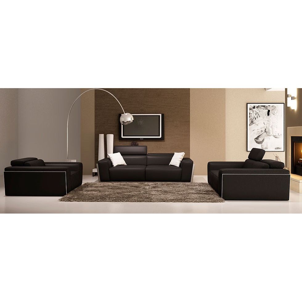 MI-8010 Domo 3-Piece Living Room Set Black