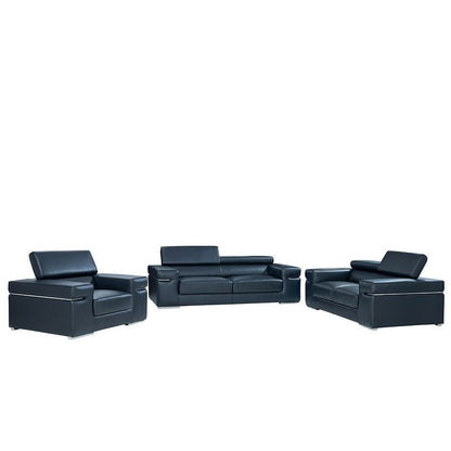 MI-8020 Soho 3-Piece Living Room Set Black