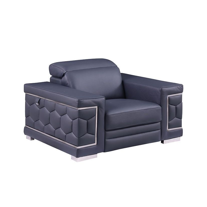 MI-1250 Favo 3-Piece Living Room Set Dark Navy
