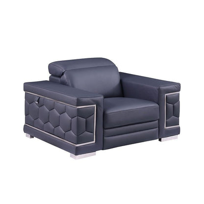 MI-1250 Favo 3-Piece Living Room Set Dark Navy