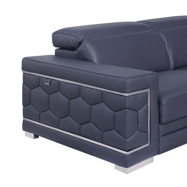 MI-1250 Favo 3-Piece Living Room Set Dark Navy