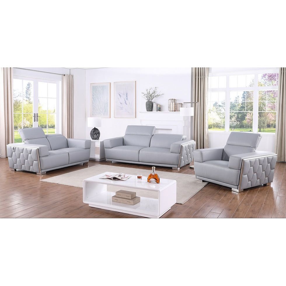 MI-1245 Hexor 3-Piece Living Room Set Light Blue