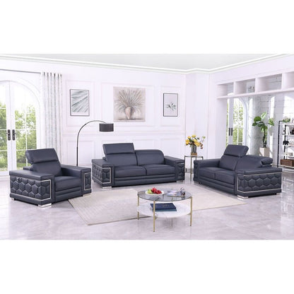 MI-1250 Favo 3-Piece Living Room Set Dark Navy