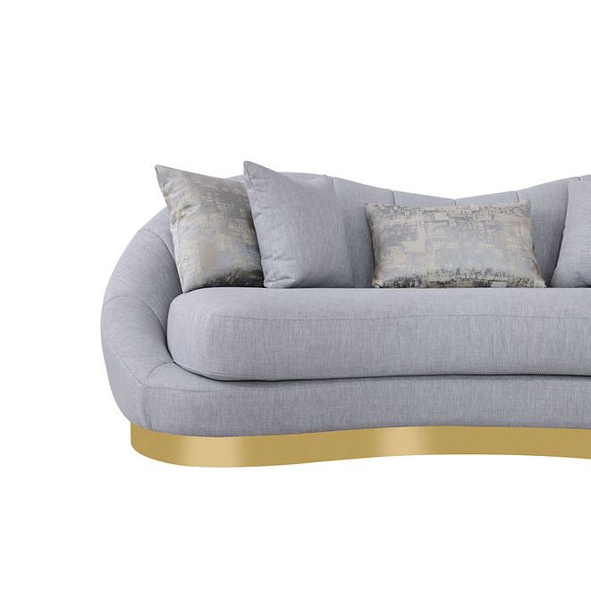 Olena S4046 Sofa and Loveseat Set Dove Grey