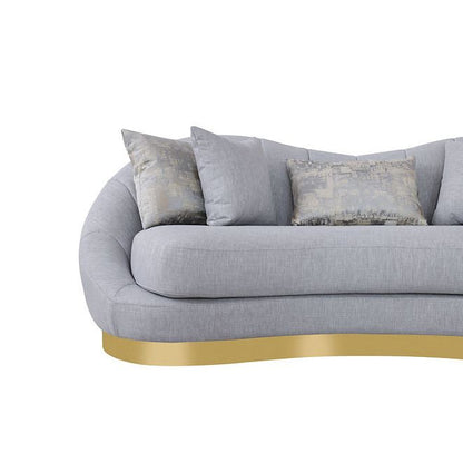 Olena S4046 Sofa and Loveseat Set Dove Grey
