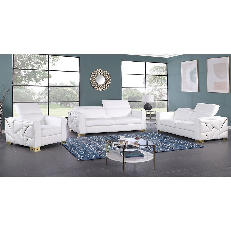 MI-1240 Astra Living Room Set White