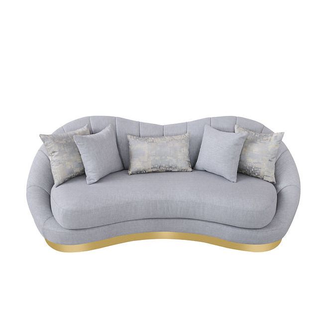 Olena S4046 Sofa and Loveseat Set Dove Grey