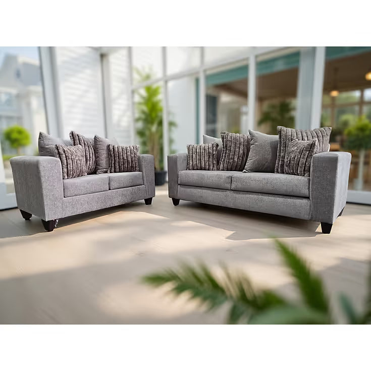 Kora S325 Sofa and Loveseat Set Smoke