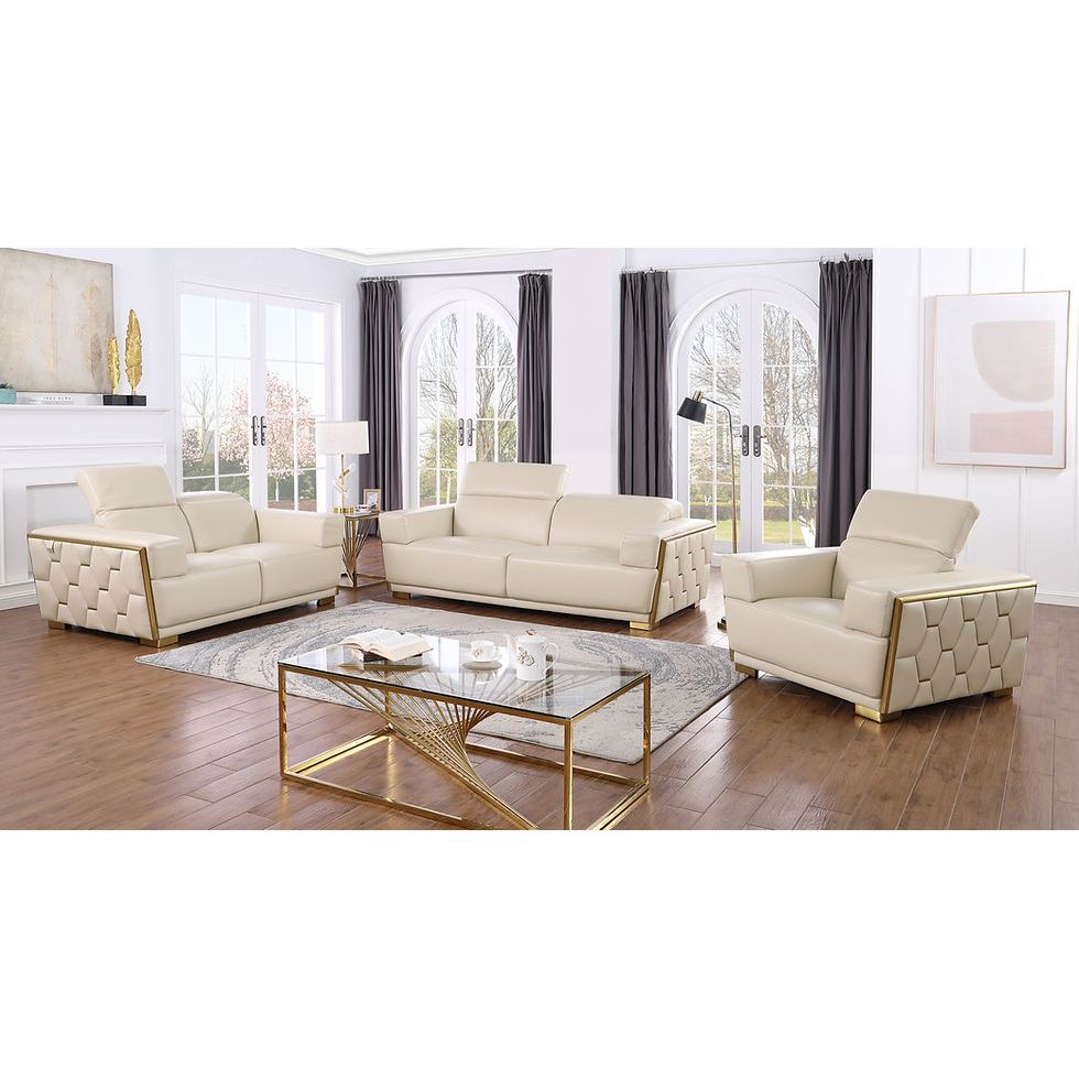 MI-1245 Hexor Living Room Set Beige