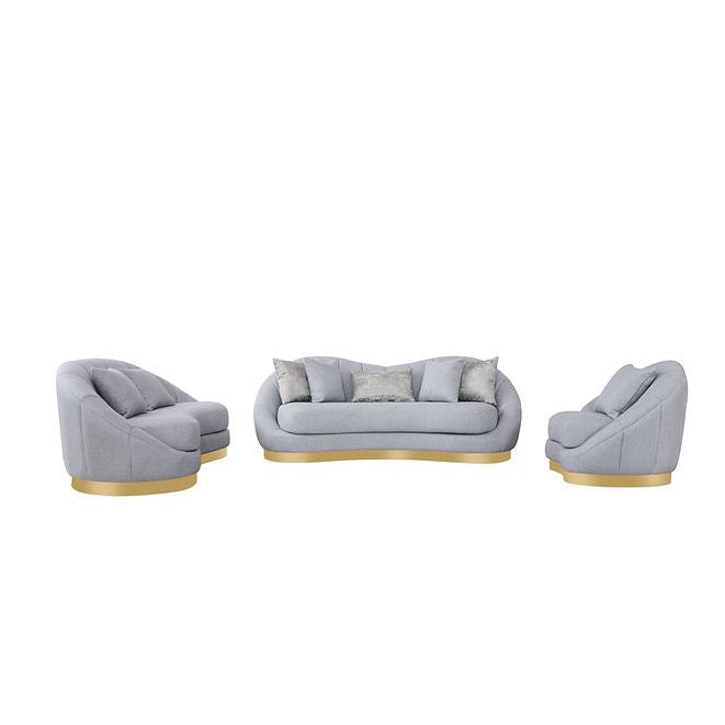 Olena S4046 Sofa and Loveseat Set Dove Grey