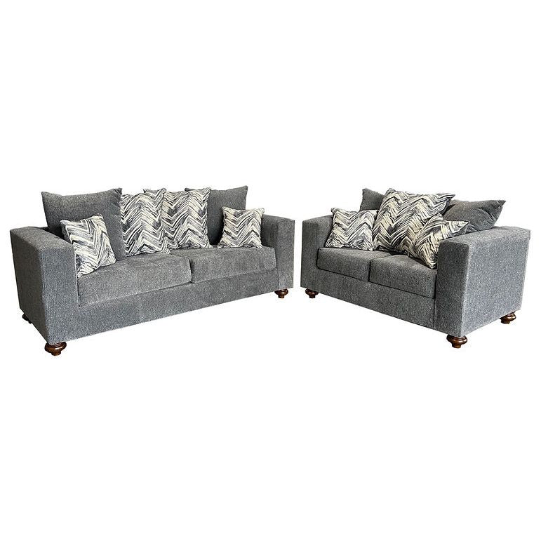 S305 Zander Sofa and Loveseat Set Grey