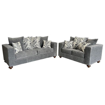 S305 Zander Sofa and Loveseat Set Grey