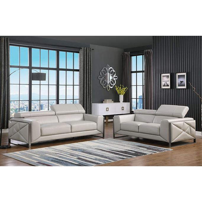 Giorgio MI-989 Living Room Set Light Grey