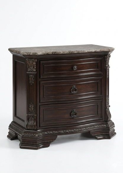B3000 Marble Top Nightstand
