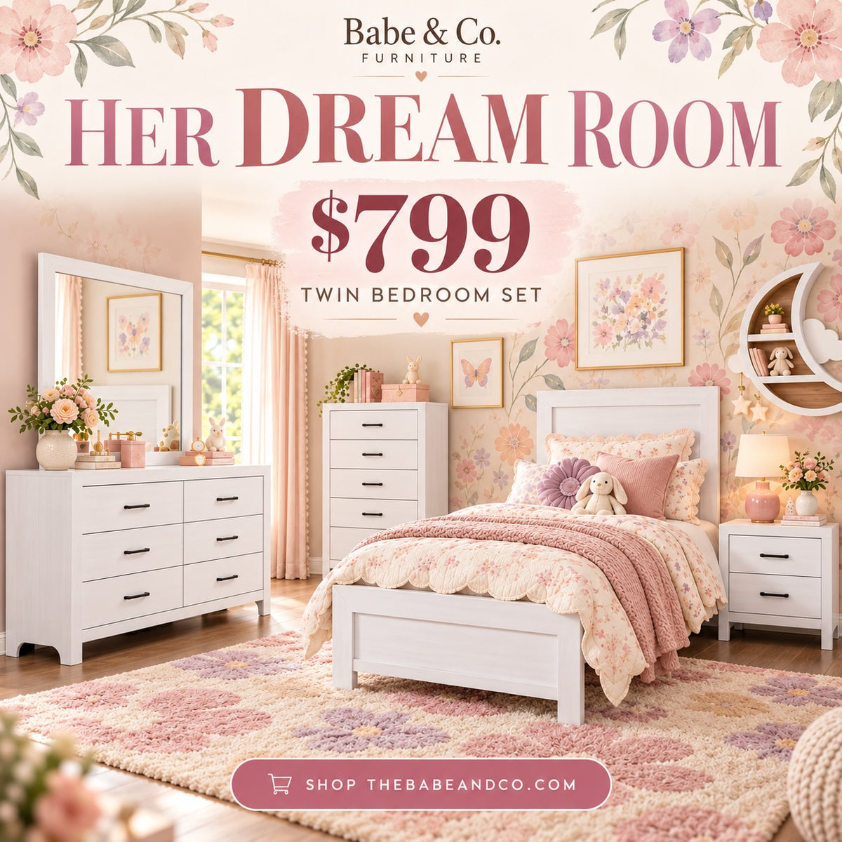 Zalia Twin bedroom set