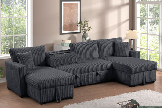 Camden Luxe Sleeper Sectional with Storage Chaise
