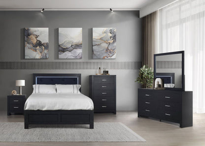 Moonlight 5-Piece Bedroom Set Black