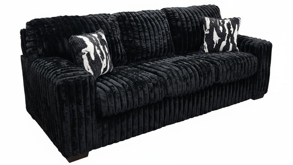 S319 2-Piece Sofa and Loveseat Set Black