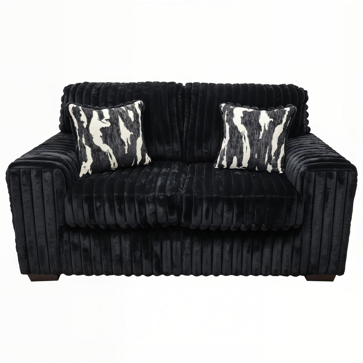 S319 2-Piece Sofa and Loveseat Set Black