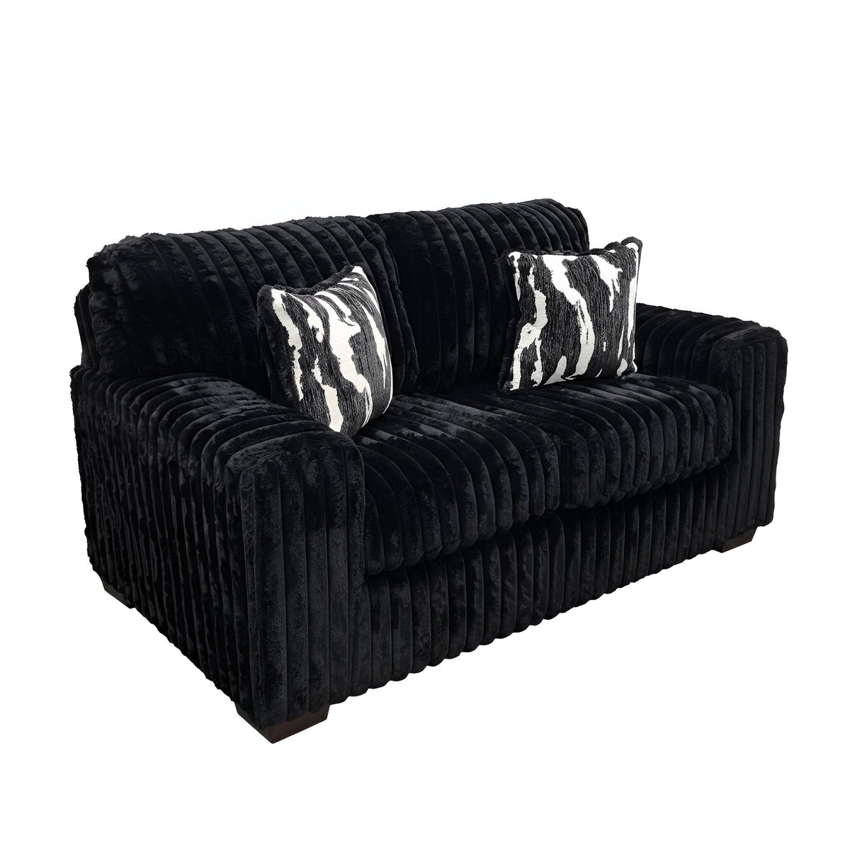S319 2-Piece Sofa and Loveseat Set Black