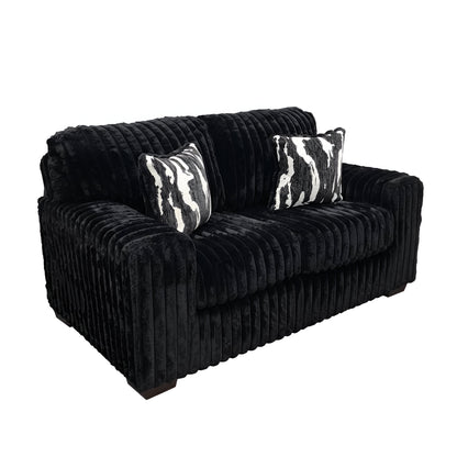 S319 2-Piece Sofa and Loveseat Set Black