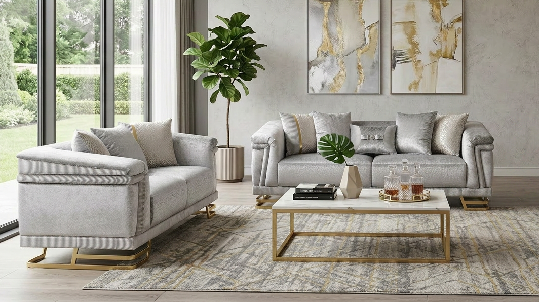 S1010 Amalfi Living Room Set Grey