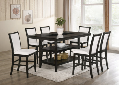 Condor 7-Piece Counter Height Dining Set Espresso and White