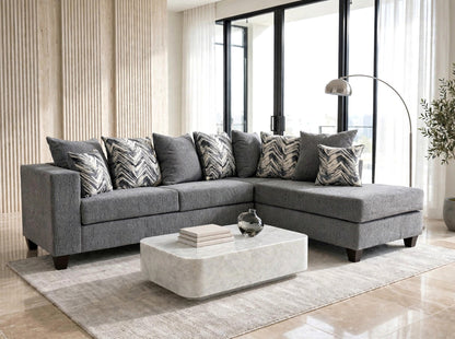 110 Stationary Sectional Sofa Charcoal
