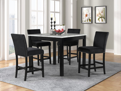 Dior 72697 5-Piece Pub Dining Set Black