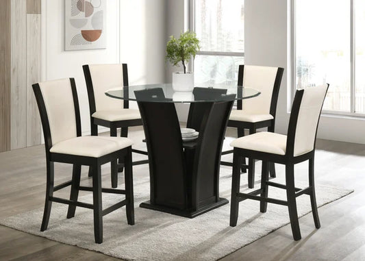 Orlando White 5-Piece Counter Height Set