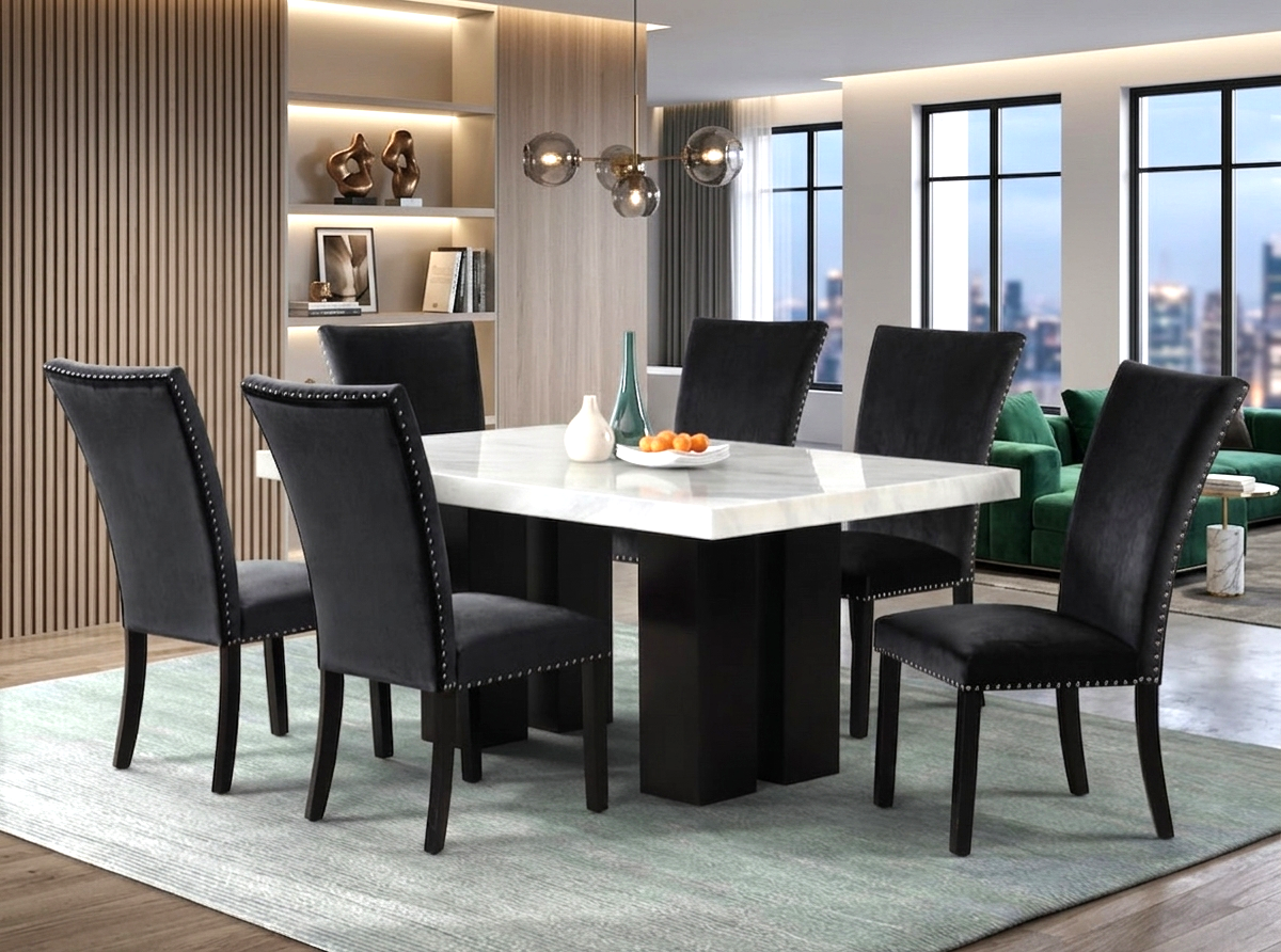 1220 7-Piece Dining Set Black
