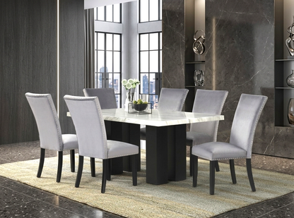 1220 7-Piece Dining Table and Chair Set Gray