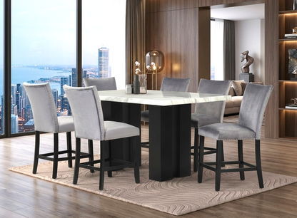 2220 7-Piece Counter Height Dining Set Gray